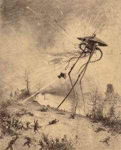 The War of the Worlds, illustration by Henrique Alvim Corrêa, 1906 (public domain)